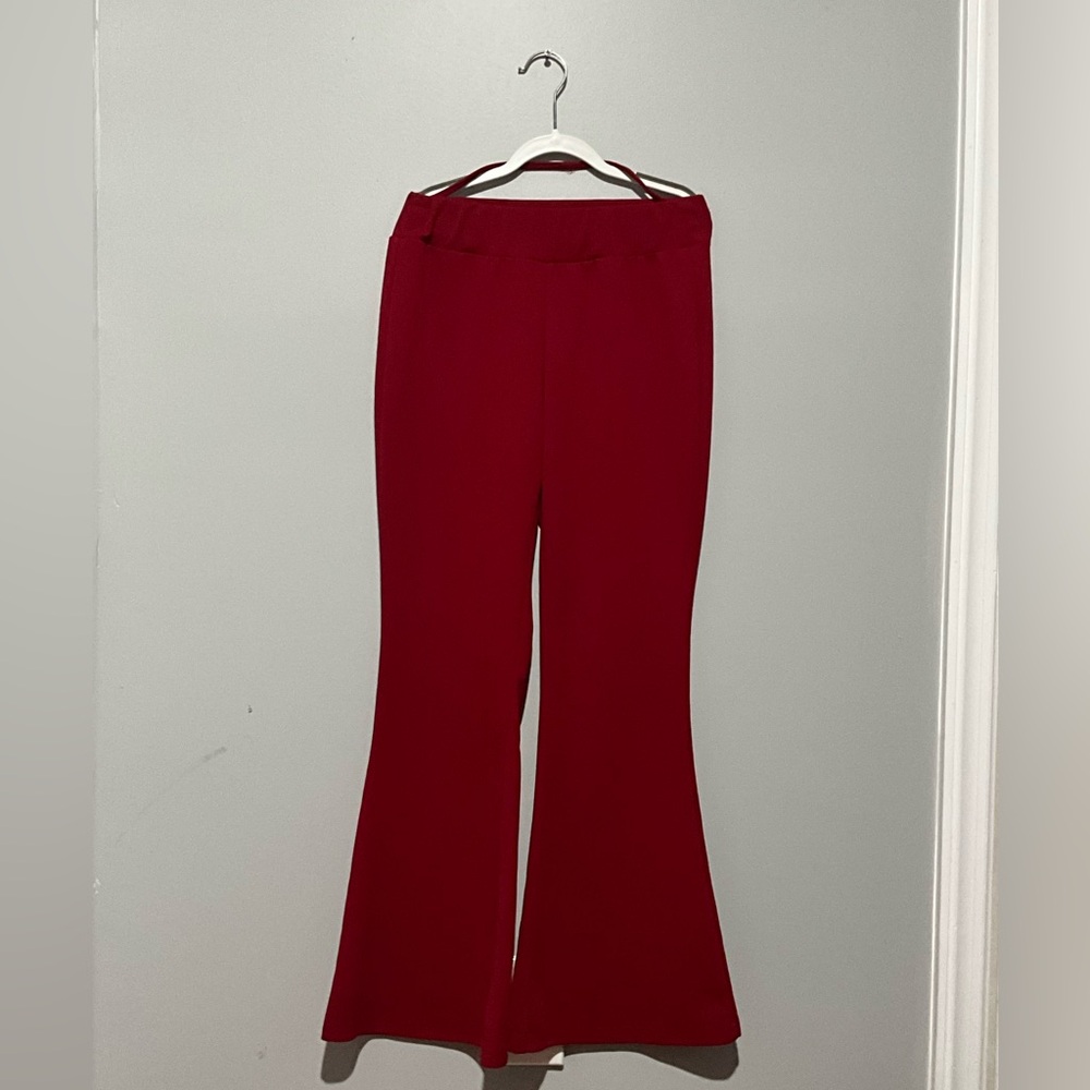 Red bell Bottoms, with waist strong.